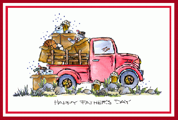 Dad's Red Truck Card