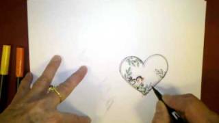 #010 Chickadee in a Heart
