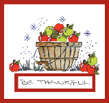 Apple Harvest Basket Card