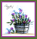 Blueberry Leaves Tub Card