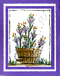 Bushel Basket Flowers Card