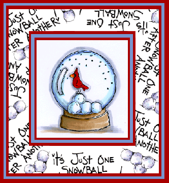 Cardinal Snow Globe Card