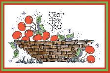 Basket of Cherries Card