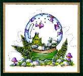 A Froggy Globe Card