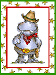 Cowboy Hippo Critter Card
