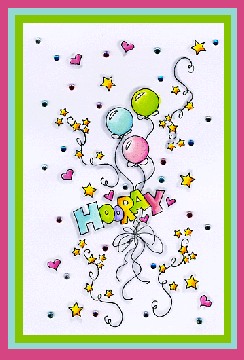 3 Balloons Card
