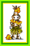 Hula Zebra Critter Card