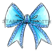 I-198-HK Dot Ribbon Bow