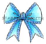 I-198-HK Dot Ribbon Bow