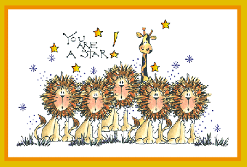 Lions & Giraffe Card