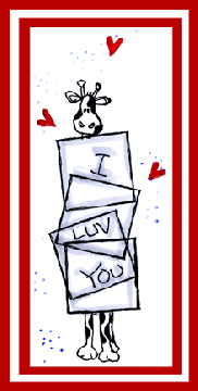 Luv You Giraffe Card