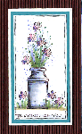 Milk Can Flowers Card