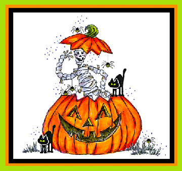 Mummy in a Pumpkin Card