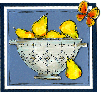 Pear Colander Card