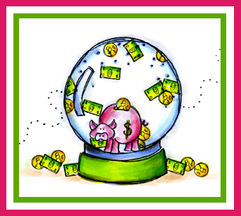 A Piggy Bank Globe Card