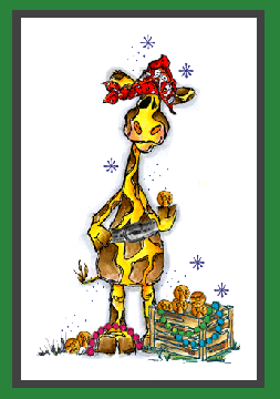 Pirate Giraffe Card