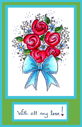 Rose Bouquet Card