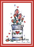 Roses in Crock Card