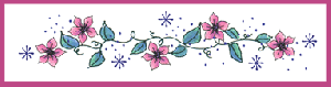 Star Flower Vine Border Card